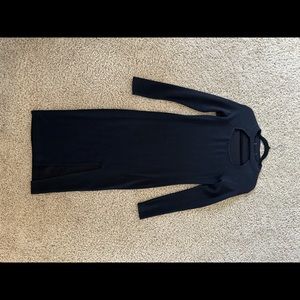 Black midi sweater dress